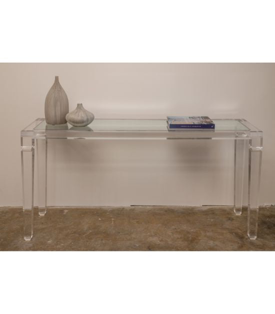 Lucite console table