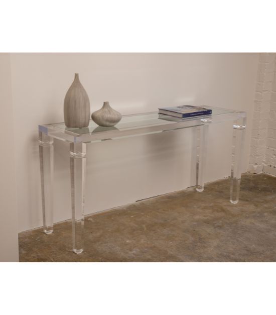 Lucite console table