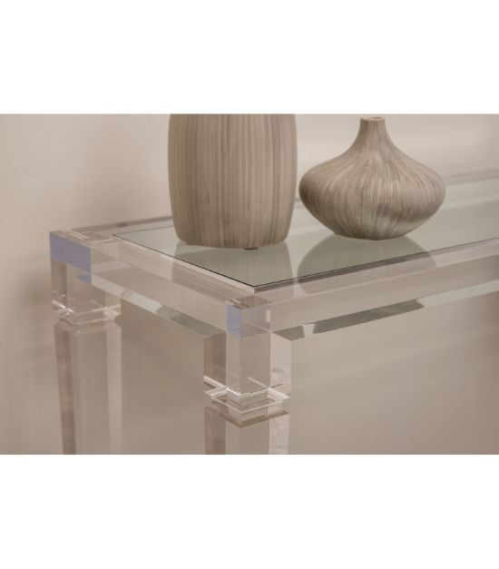 Lucite console table